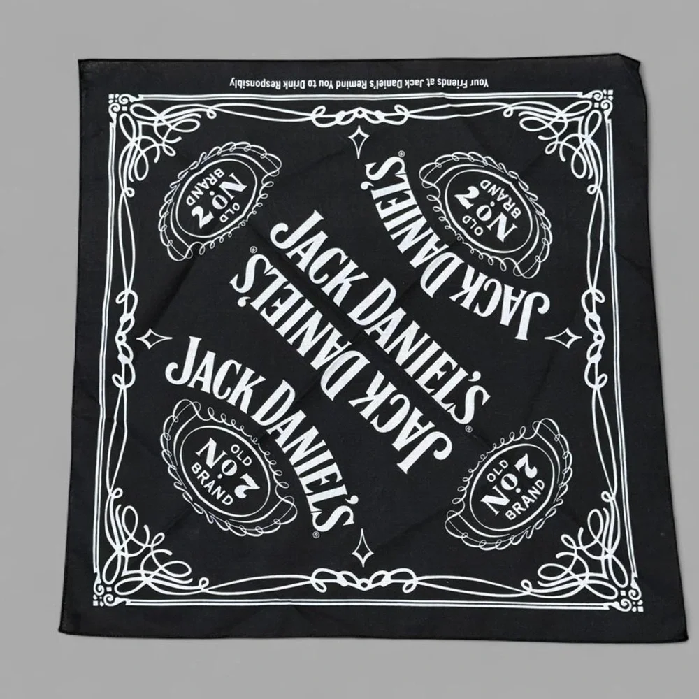 Jack Daniels Black and White bandana